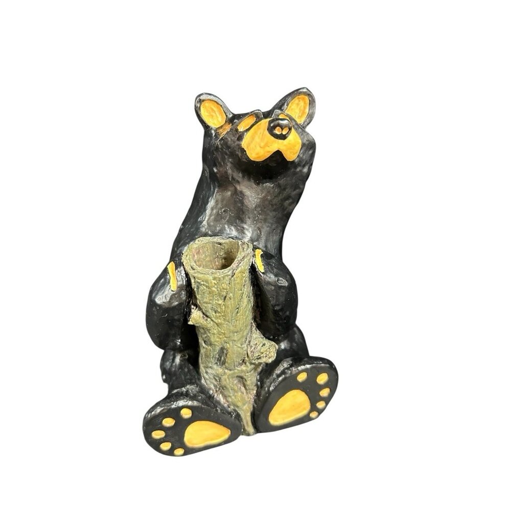 Bear Foots Jeff Fleming Singing Tree Bud Vase Or Match Holder Apx 5.5in